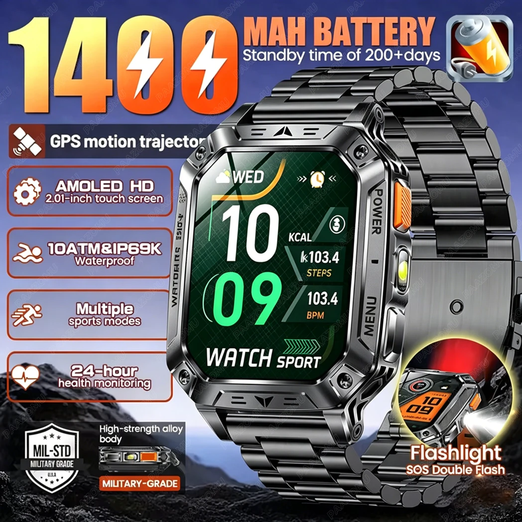 Smartwatch Custom - Nowy smartwatch męski z wbudowanym, super