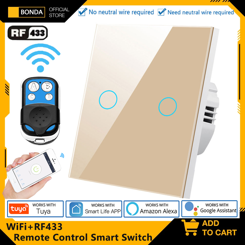 Smart Accessories - Tuya EU WiFi+RF433 Inteligentny przełącznik zdalnego